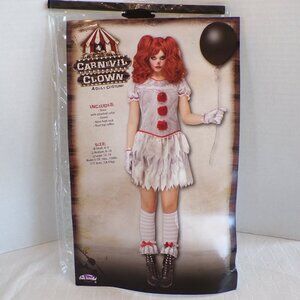 Fun World Carnival Clown Halloween Women's Adult Costume Size Small 4-6 #4020